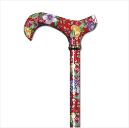 Classic Cane/Extending Derby 伸縮ロング Red Floral