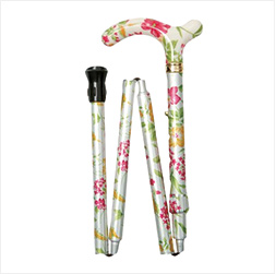 Classic Cane/Folding Stick Cream Floral
